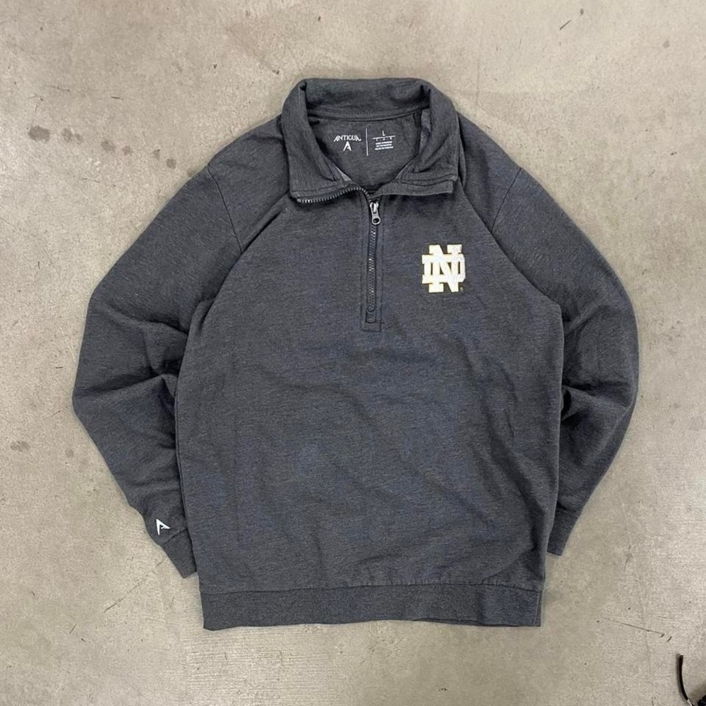 Vintage Notre Dame Fighting Irish Antigua Quarter Zip 1/4 Zip Jacket Size L